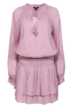 Paige - Lavender Crinkled Drop-Waist Peasant Dress Sz L