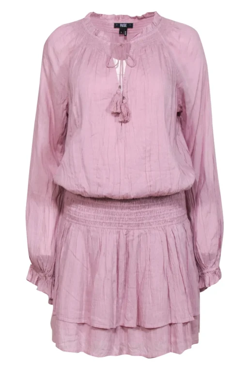 Paige - Lavender Crinkled Drop-Waist Peasant Dress Sz L