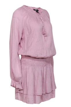 Paige - Lavender Crinkled Drop-Waist Peasant Dress Sz L