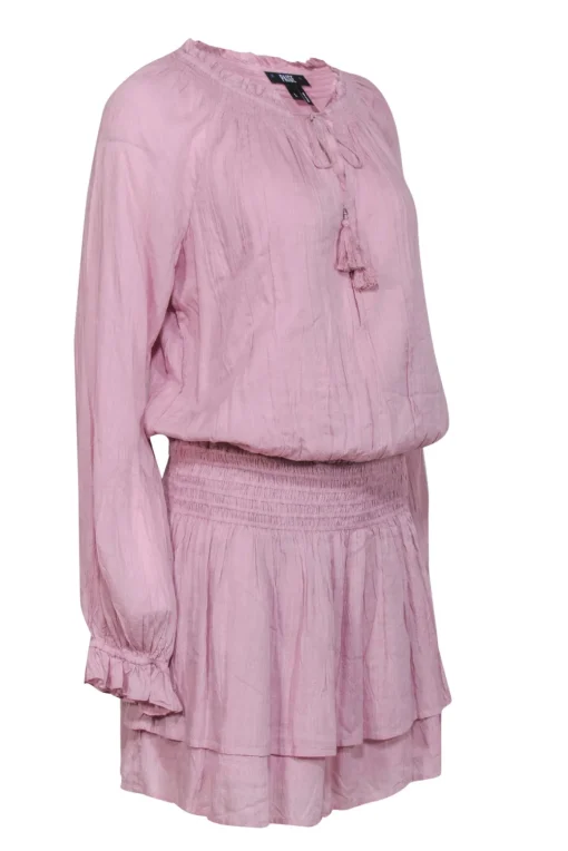 Paige - Lavender Crinkled Drop-Waist Peasant Dress Sz L