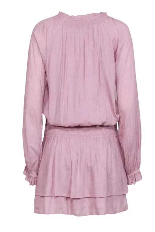 Paige - Lavender Crinkled Drop-Waist Peasant Dress Sz L