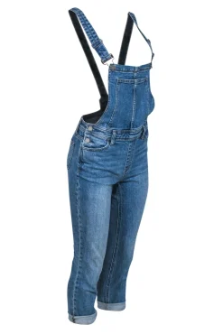 Paige - Medium Wash Denim Skinny Fit Overalls Sz 25