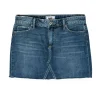 Paige - Medium Wash Mini "Alethea" Raw Hem Denim Skirt Sz 26