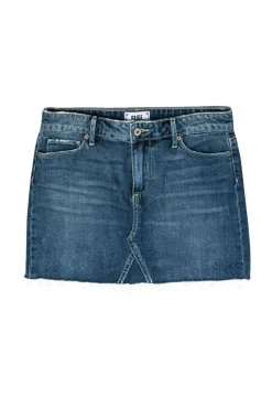 Paige - Medium Wash Mini "Alethea" Raw Hem Denim Skirt Sz 26