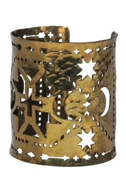 Pamela Love - Brass Large Laser Cut Print Cuff Bracelet