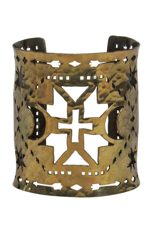 Pamela Love - Brass Large Laser Cut Print Cuff Bracelet