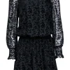 Parker - Black Floral "Carmindy Burnout Velvet" Dress Sz XS