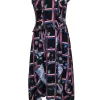 Parker - Black, Pink & Blue Plaid Floral Ruffled Maxi Dress Sz S