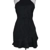 Parker - Black Textured Dress w/ Ruffle Sz L