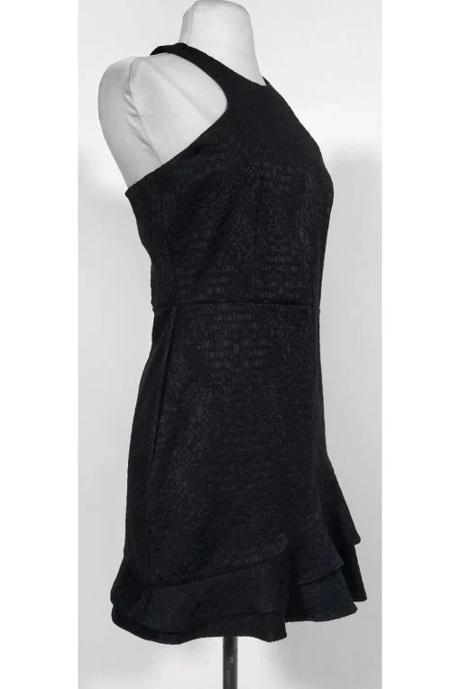 Parker - Black Textured Dress w/ Ruffle Sz L