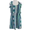 Parker - Blue Tone Silk Geo Print Dress Sz XS
