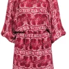Parker - Pink Snakeskin Print Dolman Dress Sz XS