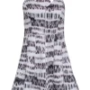 Parker - White & Grey Print Sleeveless Dress Sz S