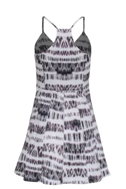 Parker - White & Grey Print Sleeveless Dress Sz S