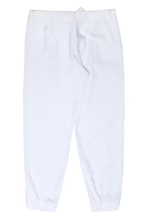 Parker - White Tailored Pants w/ Sash Sz 6