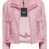 Paule Ka - Pink Tweed Open Front Jacket Sz 10