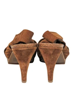 Pedro Garcia - Brown Heels w/ Circle Cutouts Sz 7.5
