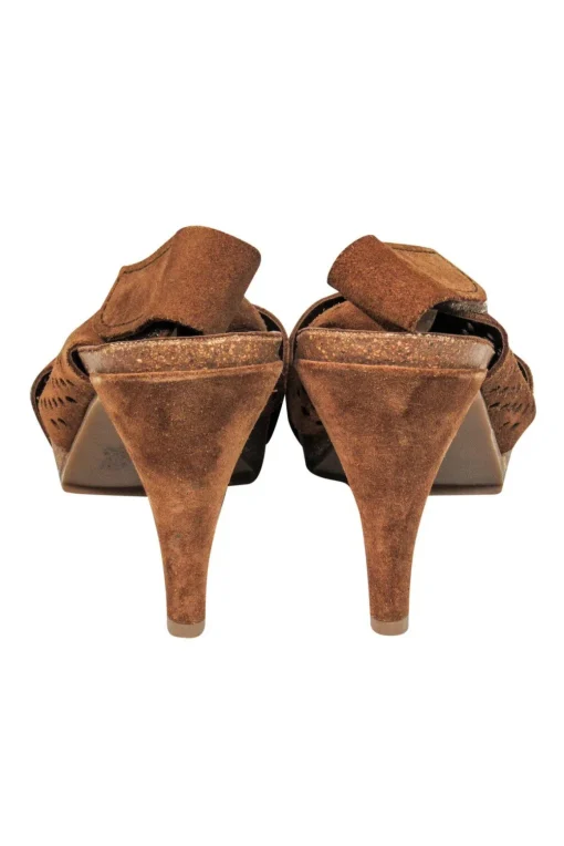 Pedro Garcia - Brown Heels w/ Circle Cutouts Sz 7.5