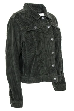 Per Se - Forest Green Corduroy Button Front Jacket w/ Breast Pockets Sz L