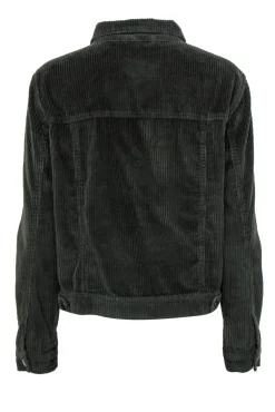 Per Se - Forest Green Corduroy Button Front Jacket w/ Breast Pockets Sz L
