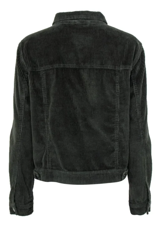 Per Se - Forest Green Corduroy Button Front Jacket w/ Breast Pockets Sz L