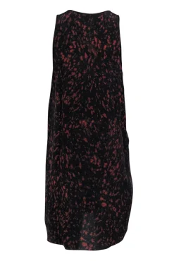 3.1 Phillip Lim - Black & Orange Sleeveless Silk Shift Dress w/ Keyhole Cutout Sz 4