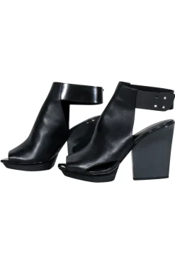 3.1 Phillip Lim - Black Open Toe Cutout Short Boots Sz 9