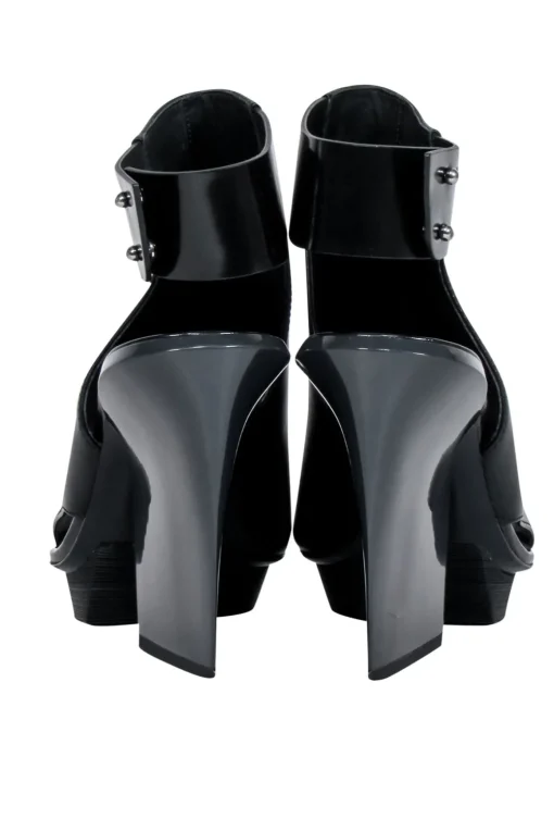 3.1 Phillip Lim - Black Open Toe Cutout Short Boots Sz 9