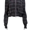 3.1 Phillip Lim - Black, Red, & Grey Textured Tweed Bomber Jacket Sz 6