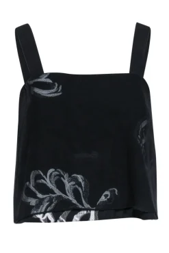 3.1 Phillip Lim - Black Sleeveless Crop Blouse Sz 2