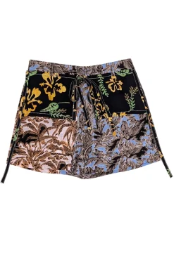 3.1 Phillip Lim - Blue, Black, Beige, Yellow, & Green Multi Print Shorts Sz 8
