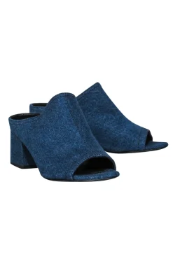3.1 Phillip Lim - Blue Denim Open Toe Mule Heels Sz 6