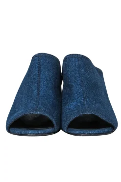 3.1 Phillip Lim - Blue Denim Open Toe Mule Heels Sz 6