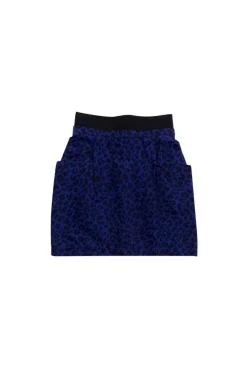 3.1 Phillip Lim - Cobalt Blue & Black Cheetah Print Skirt Sz 4