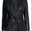 3.1 Phillip Lim - Navy & Gold Jacquard & Corduroy Blazer Sz 0
