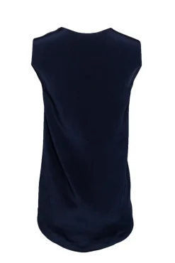 3.1 Phillip Lim - Navy & Purple Silk Sleeveless Top Sz 6