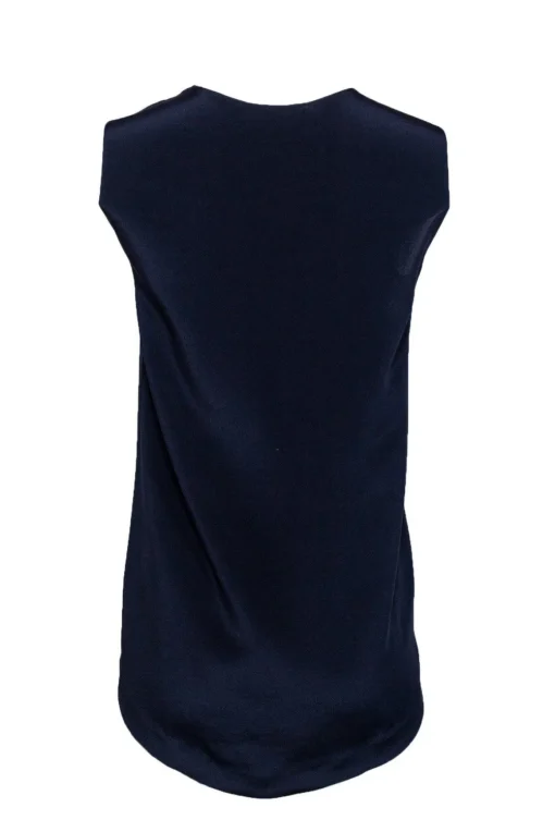 3.1 Phillip Lim - Navy & Purple Silk Sleeveless Top Sz 6