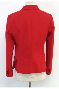 3.1 Phillip Lim - Red Cotton Blend Double Breasted Blazer Sz 6