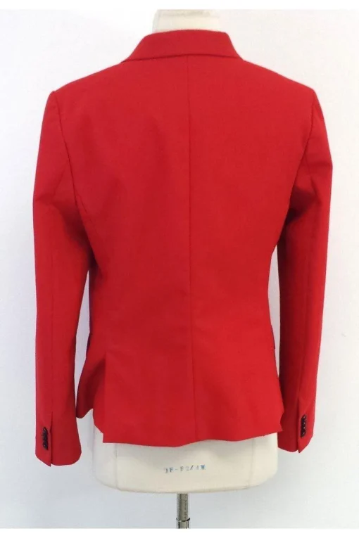 3.1 Phillip Lim - Red Cotton Blend Double Breasted Blazer Sz 6
