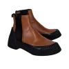 3.1 Phillip Lim - Tan Leather Platform Short Boots Sz 8