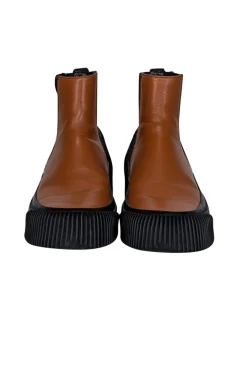 3.1 Phillip Lim - Tan Leather Platform Short Boots Sz 8