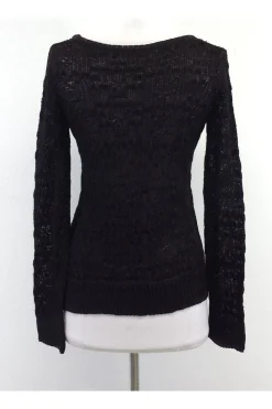 Piazza Sempione - Chocolate Brown V-Neck Knit Sweater Sz S