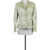 Piazza Sempione - Green Baroque Print Cotton Blend Blazer Sz 6