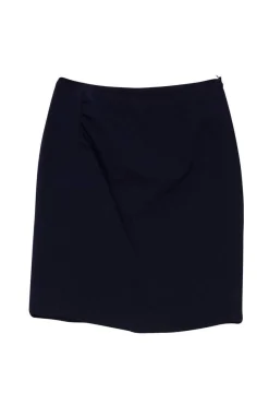 Piazza Sempione - Navy Gathered Skirt Sz 10