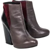 Pierre Hardy - Brown, Black & Maroon Color Block Heeled Booties Sz 8