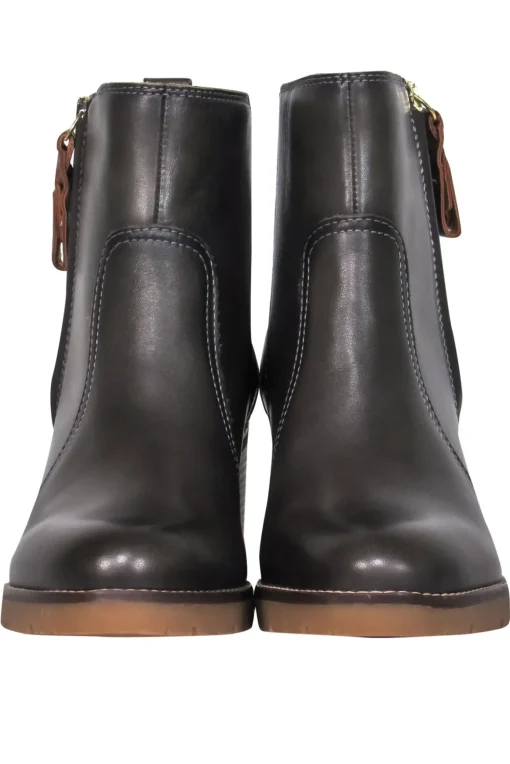 Pikolinos - Brown Leather Block Heel Ankle Booties Sz 10