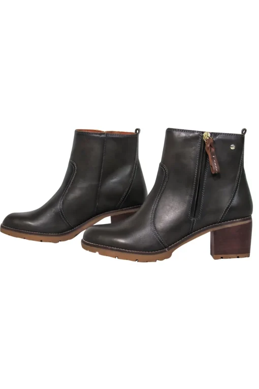 Pikolinos - Brown Leather Block Heel Ankle Booties Sz 10