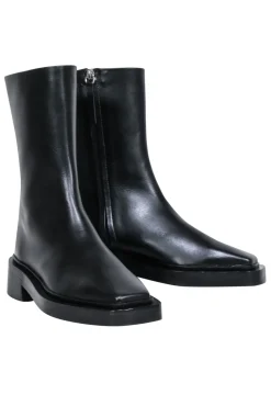 Poetry - Black Leather Square Toe Boots Sz 8