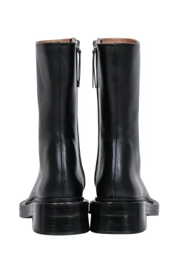 Poetry - Black Leather Square Toe Boots Sz 8