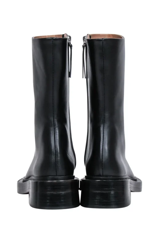Poetry - Black Leather Square Toe Boots Sz 8